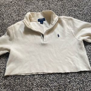Cropped polo quarter zip